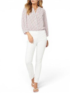 NYDJ Optic White Pull On Skinny Jeans Stretch Jeggings Lift Tuck Ankle NWT New 0